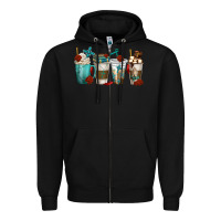 Black faith coffee cups Zipper Hoodie - texasbilliewilder