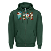 Sports Green faith coffee cups Zipper Hoodie - texasbilliewilder