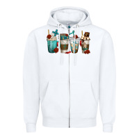 White faith coffee cups Zipper Hoodie - texasbilliewilder