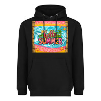 Black hello summer Heavyweight Hoodie - Zillion Design Studio