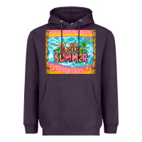 Plum hello summer Heavyweight Hoodie - Zillion Design Studio