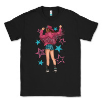 Black western pink with stars and cowgirl Classic Tee - texasbilliewilder