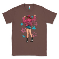 Chestnut western pink with stars and cowgirl Classic Tee - texasbilliewilder