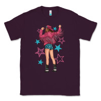 Plum western pink with stars and cowgirl Classic Tee - texasbilliewilder