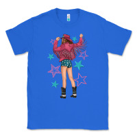 True Royal western pink with stars and cowgirl Classic Tee - texasbilliewilder