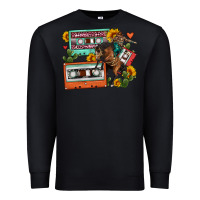 Black rodeo sunflower cactus cassette Premium Sweatshirt - FaDigitalArtStudio