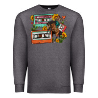 Charcoal Heather rodeo sunflower cactus cassette Premium Sweatshirt - FaDigitalArtStudio