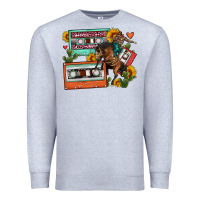 Heather Grey rodeo sunflower cactus cassette Premium Sweatshirt - FaDigitalArtStudio