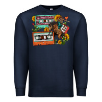 Navy rodeo sunflower cactus cassette Premium Sweatshirt - FaDigitalArtStudio
