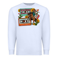 White rodeo sunflower cactus cassette Premium Sweatshirt - FaDigitalArtStudio