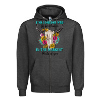 Charcoal Heather find someone who in the darkest parts of you Zipper Hoodie - texasbilliewilder