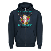 Navy find someone who in the darkest parts of you Zipper Hoodie - texasbilliewilder