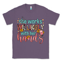 Lavender she works willingly with her hands Classic Tee - FaDigitalArtStudio