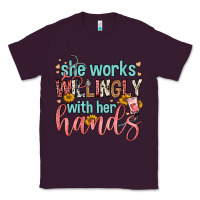 Plum she works willingly with her hands Classic Tee - FaDigitalArtStudio