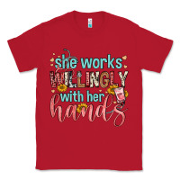 Red she works willingly with her hands Classic Tee - FaDigitalArtStudio