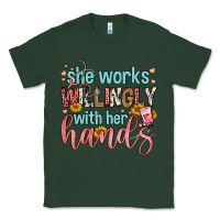 Sports Green she works willingly with her hands Classic Tee - FaDigitalArtStudio