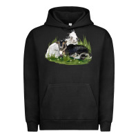 Pigment Black two baby nigerian dwarf goat Urban Hoodie - LillyAllenDesigns