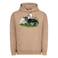 Pigment Burro two baby nigerian dwarf goat Urban Hoodie - LillyAllenDesigns
