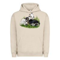 Pigment French Oak two baby nigerian dwarf goat Urban Hoodie - LillyAllenDesigns