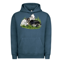Pigment Midnight Navy two baby nigerian dwarf goat Urban Hoodie - LillyAllenDesigns