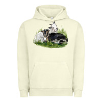 Pigment Pistachio two baby nigerian dwarf goat Urban Hoodie - LillyAllenDesigns