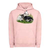 Pigment Salmon two baby nigerian dwarf goat Urban Hoodie - LillyAllenDesigns