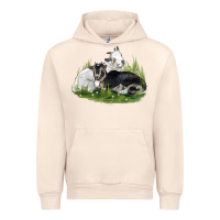 Sandshell two baby nigerian dwarf goat Urban Hoodie - LillyAllenDesigns