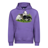 Tulip two baby nigerian dwarf goat Urban Hoodie - LillyAllenDesigns