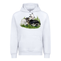 White two baby nigerian dwarf goat Urban Hoodie - LillyAllenDesigns