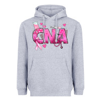 Heather Grey Breast Cancer CNA Certified Nursing Assistant Heavyweight Hoodie - texasbilliewilder