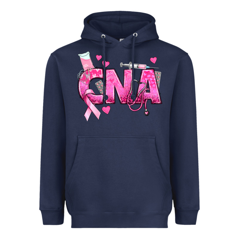 Breast Cancer Cna Certified Nursing Assistant Heavyweight Hoodie by texasbilliewilder | Teevron
