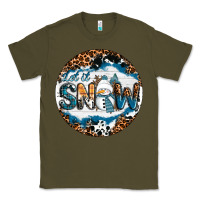 Army Green Let It Snow Classic Tee - RanaPortraitStore