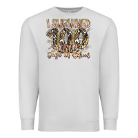 Dove Grey i survived 100 wild days of school Premium Sweatshirt - RacoonDesign