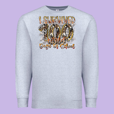 I Survived 100 Wild Days Of School Premium Sweatshirt Designed By Racoondesign