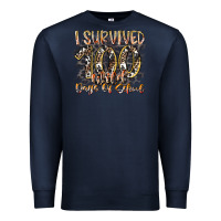 Navy i survived 100 wild days of school Premium Sweatshirt - RacoonDesign