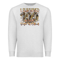Oatmeal Heather i survived 100 wild days of school Premium Sweatshirt - RacoonDesign