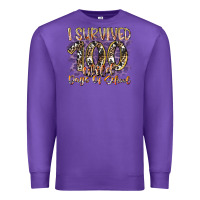 Purple i survived 100 wild days of school Premium Sweatshirt - RacoonDesign