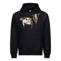 Black Nigerian Dwarf Goat Urban Hoodie - LillyAllenDesigns
