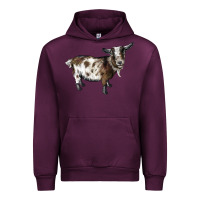 Mauve Wine Nigerian Dwarf Goat Urban Hoodie - LillyAllenDesigns