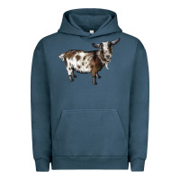 Pigment Midnight Navy Nigerian Dwarf Goat Urban Hoodie - LillyAllenDesigns