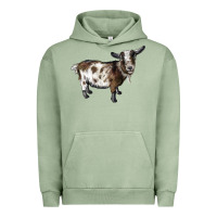 Pigment Oil Green Nigerian Dwarf Goat Urban Hoodie - LillyAllenDesigns
