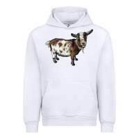 White Nigerian Dwarf Goat Urban Hoodie - LillyAllenDesigns