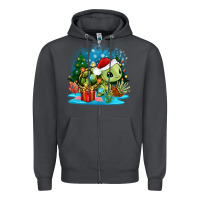 Smoke christmas turtle Zipper Hoodie - Zillion Design Studio