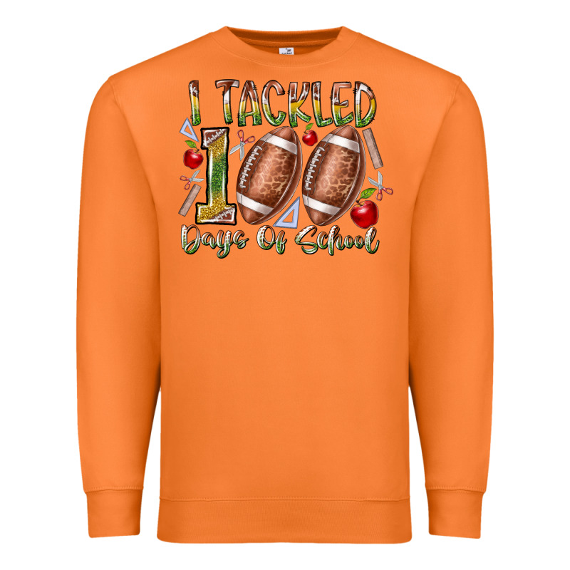 I Tackled 100 Days Of School Premium Sweatshirt by RacoonDesign | Teevron
