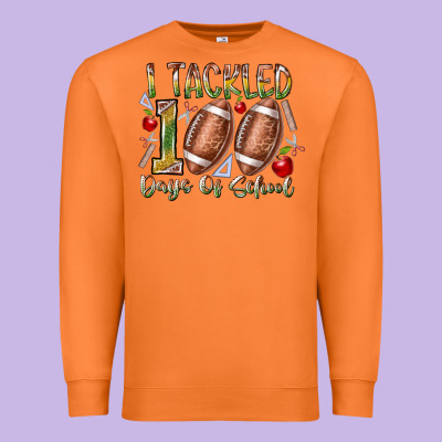 I Tackled 100 Days Of School Premium Sweatshirt Designed By Racoondesign