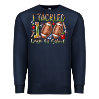 Navy I Tackled 100 Days of School Premium Sweatshirt - RacoonDesign