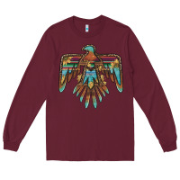 Burgundy thunderbird with sunflowers Long Sleeve Tee - BarkalooDesign
