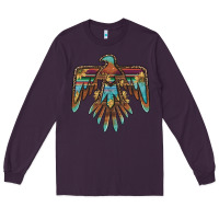 Plum thunderbird with sunflowers Long Sleeve Tee - BarkalooDesign