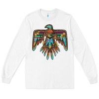 White thunderbird with sunflowers Long Sleeve Tee - BarkalooDesign