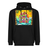 Black hello summer gnomes Heavyweight Hoodie - Zillion Design Studio